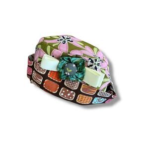 Chloe’s Closet Originals Handmade Floral Patchwork Bow Hat Size M Boho Baby Girl